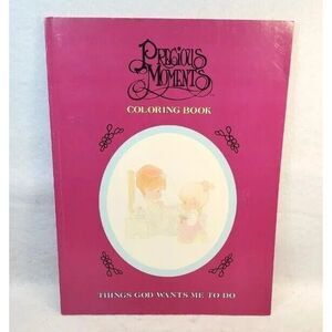 Coloring Book‎ 1983 PRECIOUS MOMENTS Jonathan & David Things God Wants Me To Do
